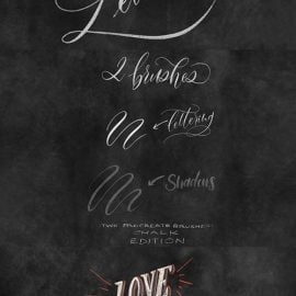 CM PROCREATE BRUSH SET Chalk lettering 1528871 Free Download