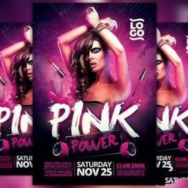 CM Pink Power Party Flyer Template 2040574 Free Download