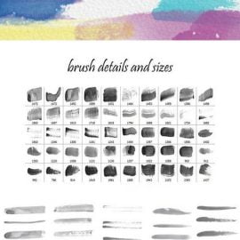 CM Set of 50 watercolor brushes 1605100 Free Download