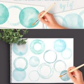 CM Watercolor Circles Photoshop Brushes 634719 Free Download