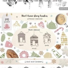 CM Winter Stamp Brushes for PS 1941111 Free Download