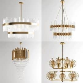 Crystal chandelier 3D models Free Download