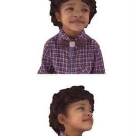 Curly boy smiling Full Body scanned 3d model Free Download