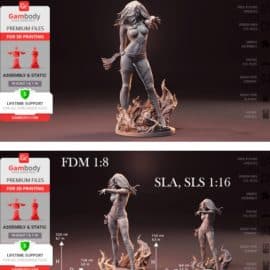 Dark Phoenix 3D Printing Figurine | Assembly Free Download