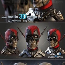 Deadpool Bust 3D Print Model Free Download