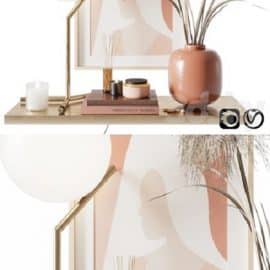 Decorative set with pampas grass Free Download