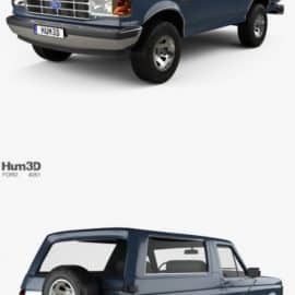 Ford Bronco 1989 3D model Free Download