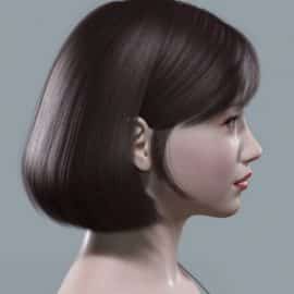 HY Bob Hair for Genesis 8 and 8.1 Females Free Download