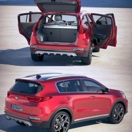 Kia Sportage with interior 2019 3D Model Free Download