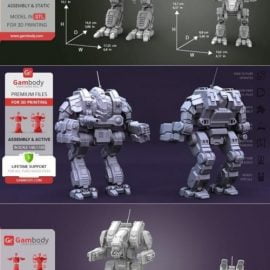 Mech Warrior 3D Print Model Free Download