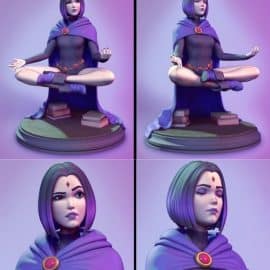 Meditating Raven 3D Print Model Free Download