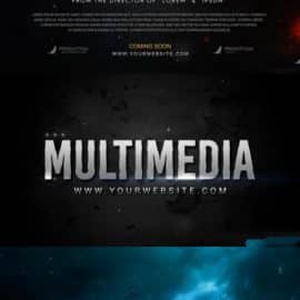 Movie title text effect template in cinematic style Free Download