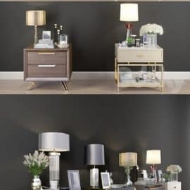 Nightstand Decorative Set01 Free Download