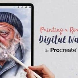 Painting a Realistic Watercolor Portrait in Procreate: From Sketch to Final Piece