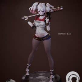 Stylized Harley Quinn 3D Print Model Free Download