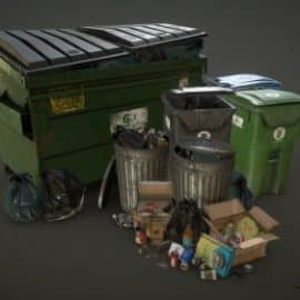 Urban Trash Pack Vol 3 Low Poly Free Download