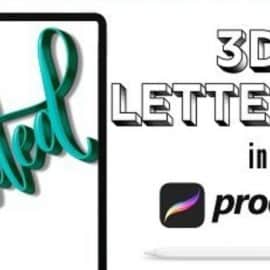 3D Lettering in Procreate Free Download