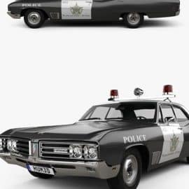 Buick Wildcat Police 1968 3D Model Free Download