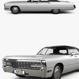 Chrysler Imperial LeBaron 4-door Hardtop 1971 3D Model Free Download