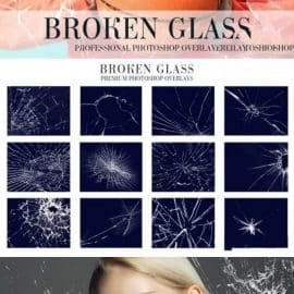 CreativeMarket Broken Glass Overlays Photoshop 4935123 Free Download