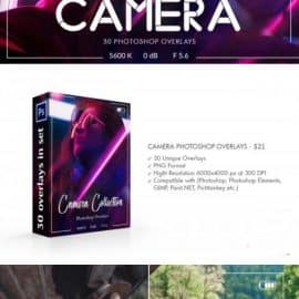 CreativeMarket Camera Photoshop Overlays 4723761 Free Download