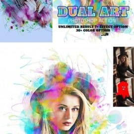 CreativeMarket Dual Art Photoshop Action 6018671 Free Download