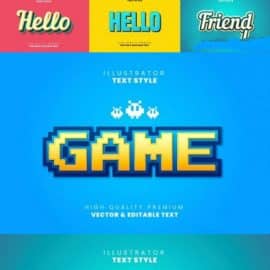 CreativeMarket Editable text effects Illustrator 4699063 Free Download