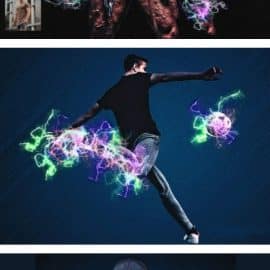 CreativeMarket Electric Power Photoshop Action 5960125 Free Download