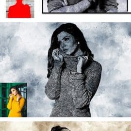 CreativeMarket Ink Drawing Photoshop Action 5658652 Free Download