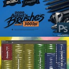 CreativeMarket RM Artist’s Brushes (for 300 DPI) 4677776 Free Download