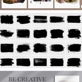 CreativeMarket Watercolor rectangles photo masks 5924332 Free Download