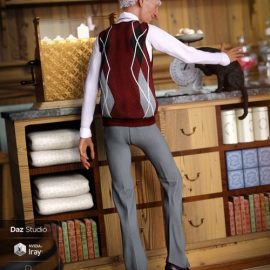 DAZ3D Sweater Vest Outfit for Genesis 8 Male(s) 000157 Free Download