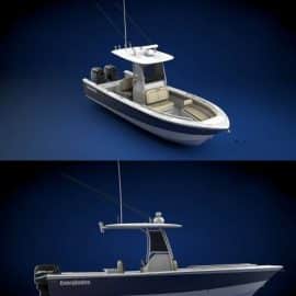 Everglades 273 Sport Fishing Boat VR / AR / low-poly 3d model Free Download