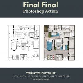 Final Final Photoshop Action For Rendering Architecture Floor Plans Free Download