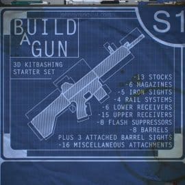 Flippednormals Build A Gun 3D Kitbashing Starter Set Free Download