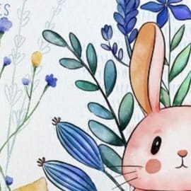 Floral Art in Procreate – Loose Watercolor and Ink Flowers with Cute Animals