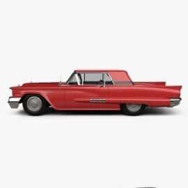 Ford Thunderbird Sport Coupe 1958 3D Model Free Download