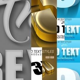 GraphicRiver 30 Bundle 3D Text Mix 21_7_20 27809999 Free Download