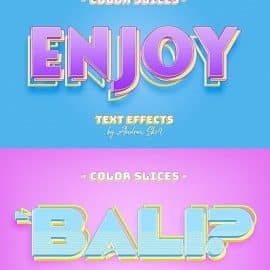 GraphicRiver Color Slice Text Effects 27064606 Free Download