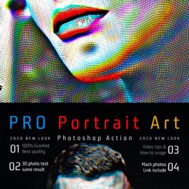 GraphicRiver PRO Portrait Art Photoshop Action 25635762 Free Download