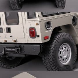 Hummer H1 Wagon 1992 2006 Civil 3D Model Free Download