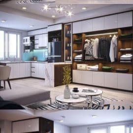 Interior Kitchen Livingroom Scene By Vu Duc Thien Free Download