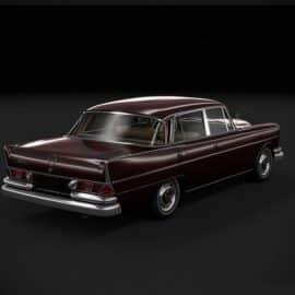 Mercedes W111 220 Classic Car 3D Model Free Download