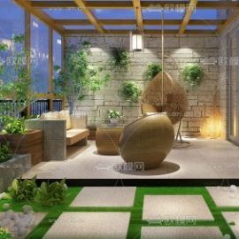 Modern Balcony / Garden 16 Free Download