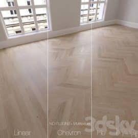 Parquet natural oak Sapphire 3 types Linear chevron herringbone Free Download