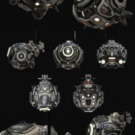 Sci-Fi Scout Drone 3D Model Free Download