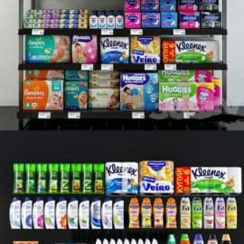 Shelving with hygiene products Free Download