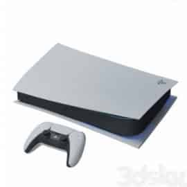 Sony PlayStation 5 console with ps5 gamepad Free Download