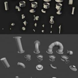 Steampunk Pipes 3D Kit Free Download