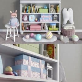 Toys and furniture set 5 3D model Free Download